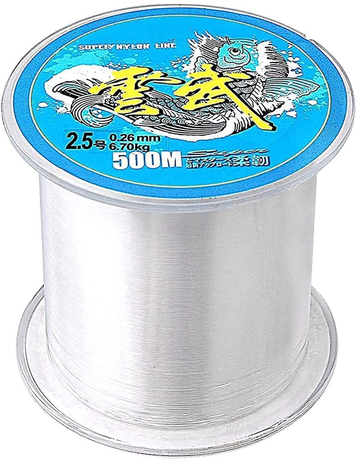 Clear Fishing Line, 1640 FT/547Yards/500M Monofilament Fishing Wire Invisible Nylon Fish String for Balloon Craft Hanging DIY