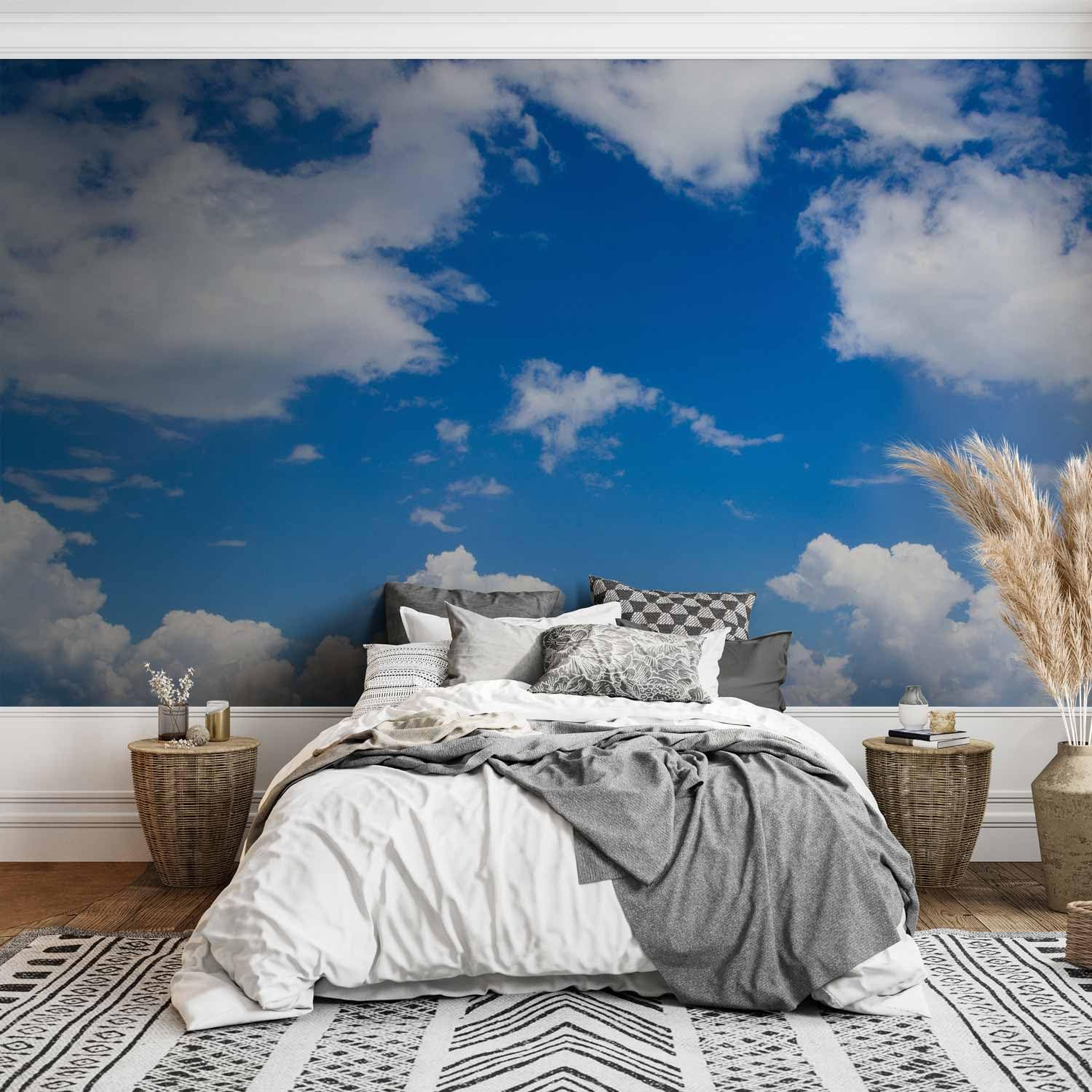Fototapete - Vlies Himmel, 350x270 cm, Schlafzimmer, Wohnzimmer, 3D-Effekt | Full HD Druck, 3D-Effekt, lichtbeständige Farben, ideal fürs Wohn- oder Schlafzimmer, schnelle Montage, lichtbeständig, edel