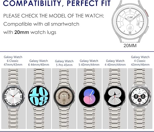 Miniatura 2 de WINGLE Galaxy Watch 5 Band Pro 1.772 in 1.732 in, Galaxy Watch 6 Band Classic 1.850 in 1.693 in 1.732 in 1.575 in, Samsung Galaxy Watch 4 Band