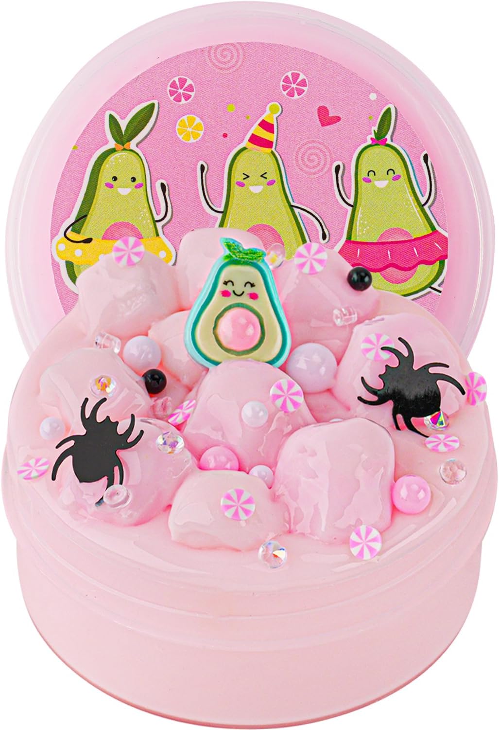 Kiwi Pink Jelly Cube Slime, Super Soft and Non-Sticky Thick & Glossy Slime, Slime Party Favors for Kids, Slime Sensory Toys for Birthday Easter Hallowmas Christmas Girls Gifts & Boys Gifts