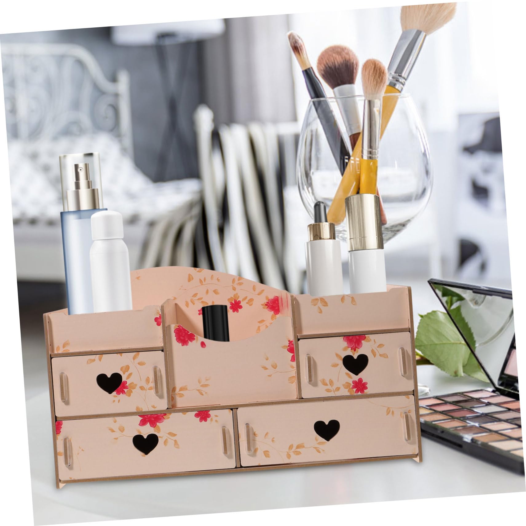 NUOBESTY Boîte De Rangement Pour Cosmétiques Organisateur De Maison Et Bureau Design Simple Et Pratique