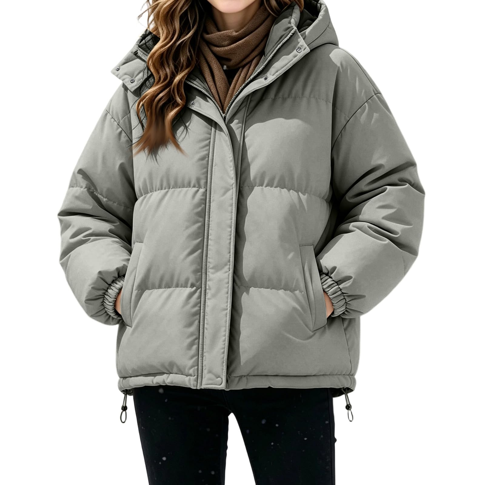 Daunenjacke Damen Mit Kapuze Steppjacke Thermo Winterjacke Damen Warm