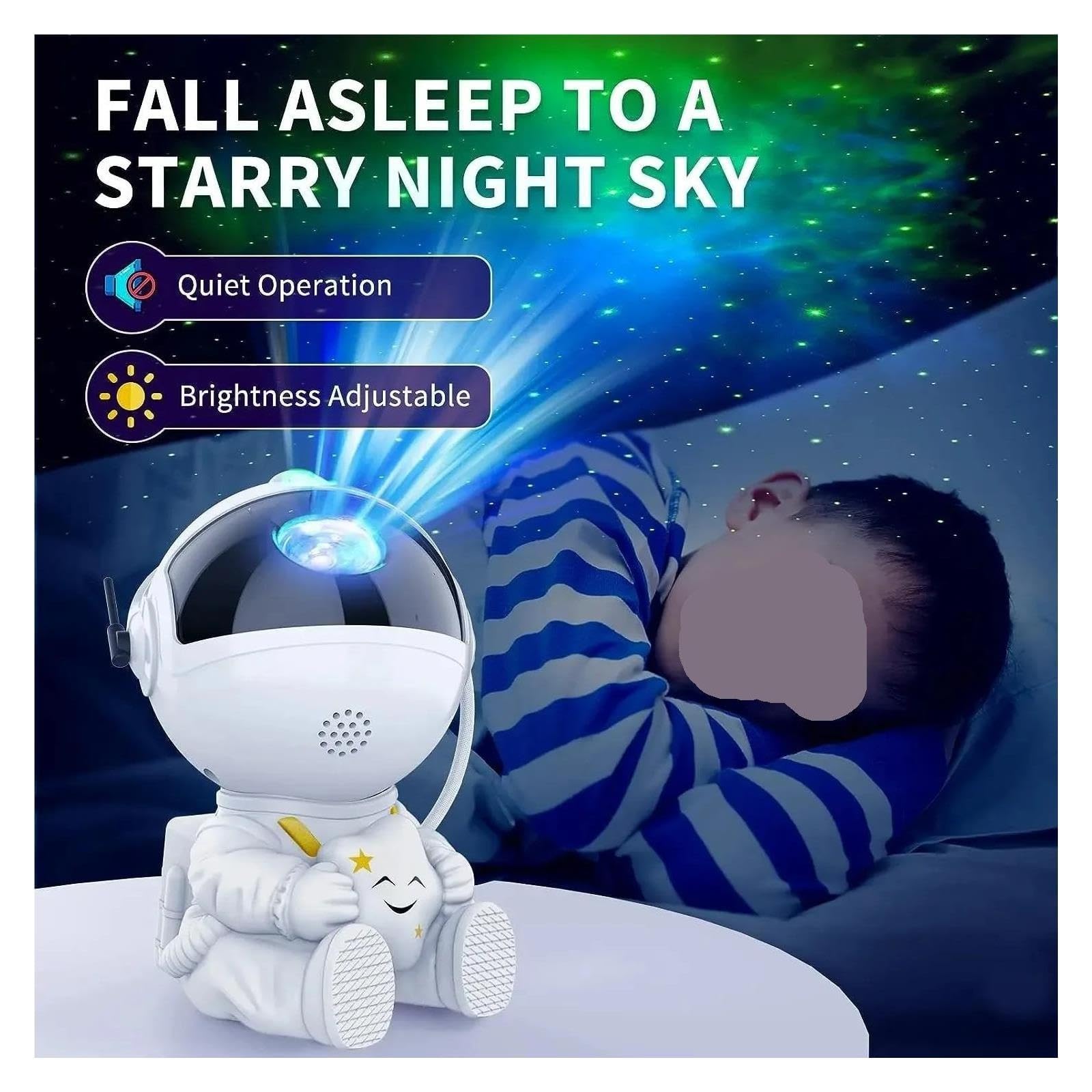 Projecteur Galaxie Astronaute, Veilleuse LED Nébuleuse Étoilée