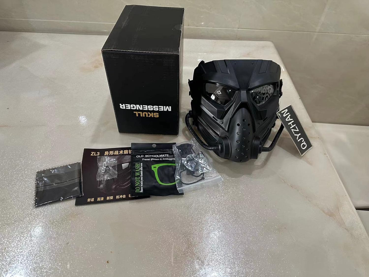 Maschera Teschio Di Halloween E Casco Airsoft Quick, Per Giochi Di Sopravvivenza CS Per Feste In Costume Cosplay Airsoft