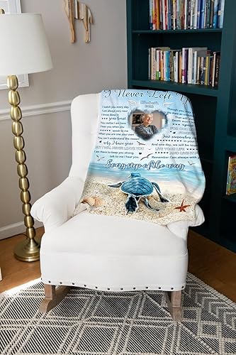 Miniatura 5 de Manta personalizada con texto en inglés "I Never Left You", mantas conmemorativas personalizadas, regalos conmemorativos para mamá, papá, hermano,