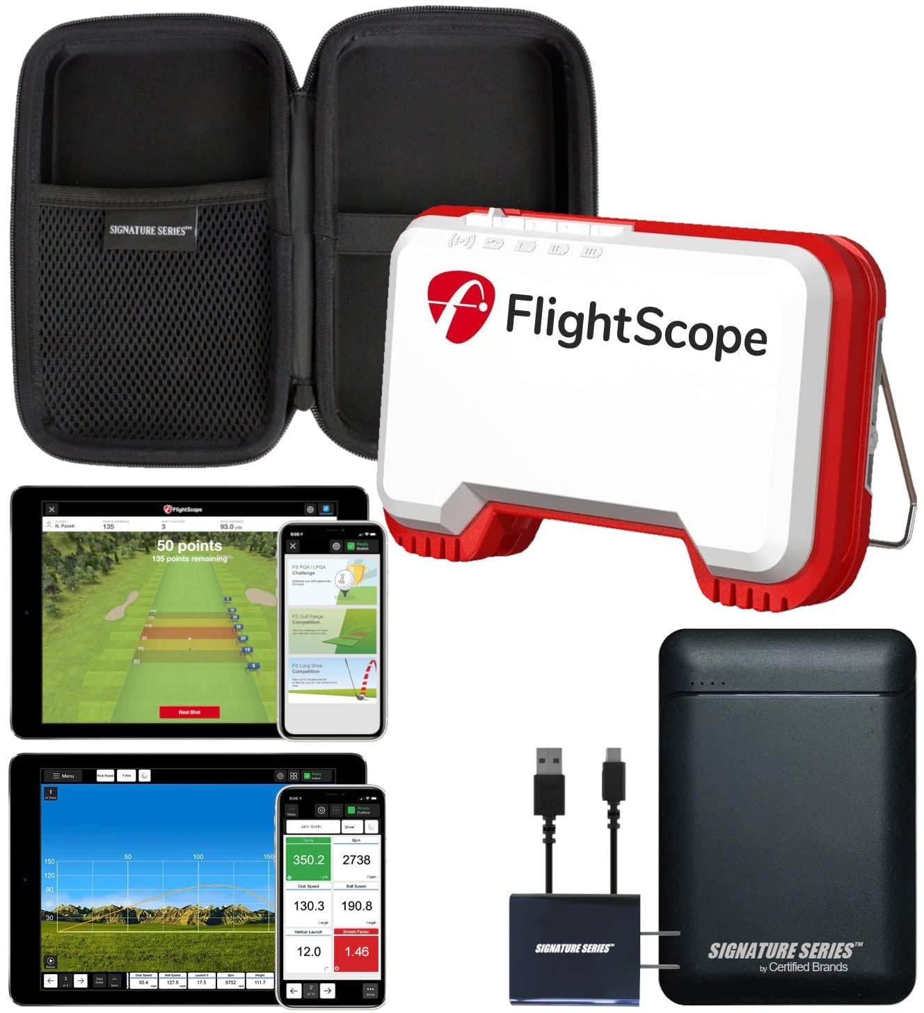 ラウンド用品・アクセサリー Flight Scope mevo Mevo+ with Pro Package and Face Impact Location