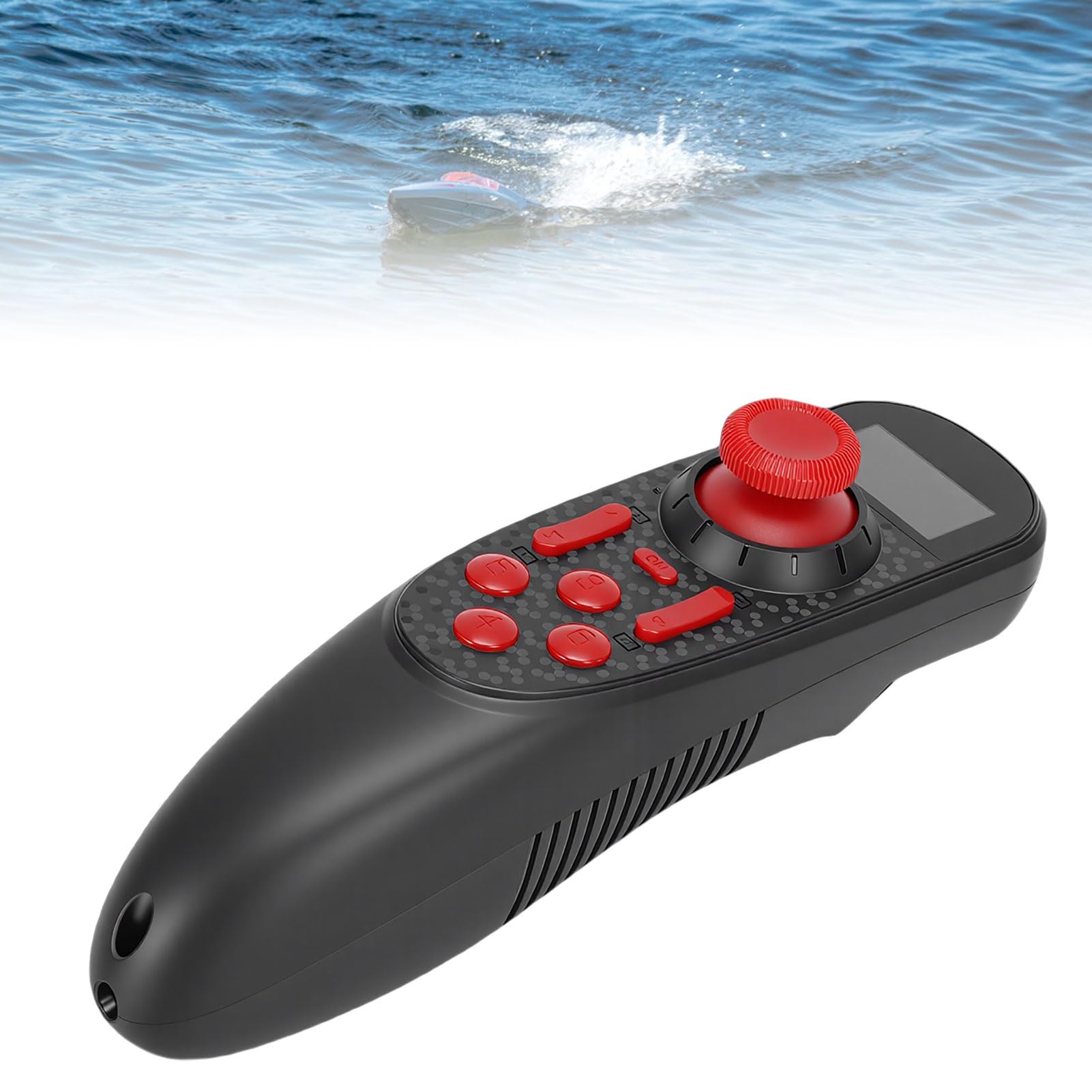 Generic Mando a Distancia RC de una Sola Mano con Pantalla Vibrante y Tecnología Antiinterferencias para Barcos y Usuarios de RC