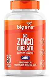 Bio Zinco Quelato 29mg Quelado, Bigens, 60 cápsulas (Unidade)