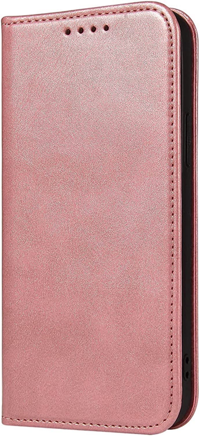 Étui en cuir iPhone 14 Plus KANUZ : votre allié quotidien rose avec porte-cartes