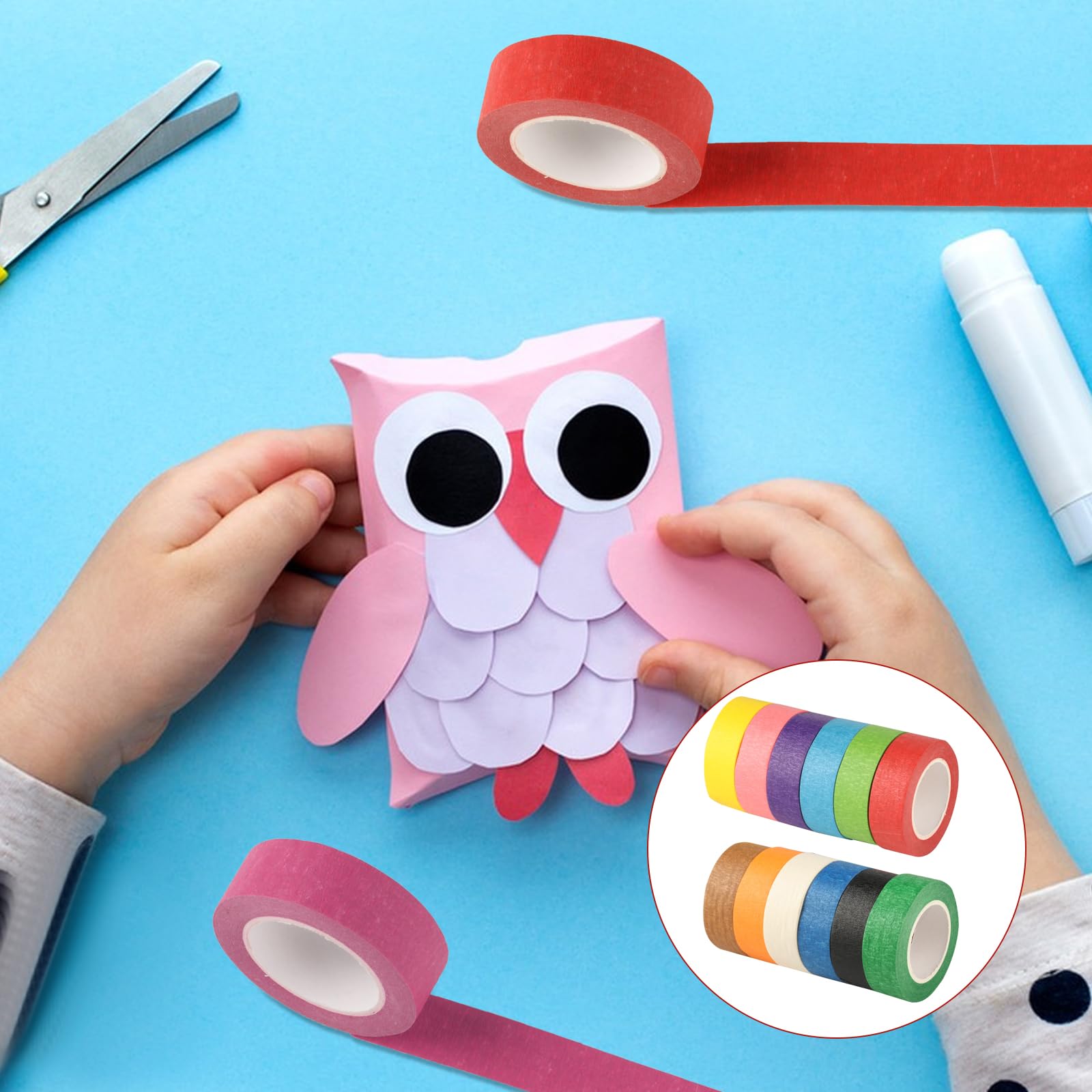Jepang Warna-warni Seni Kertas Krep Pintura Masking Washi Tap De Papel Grosir Al