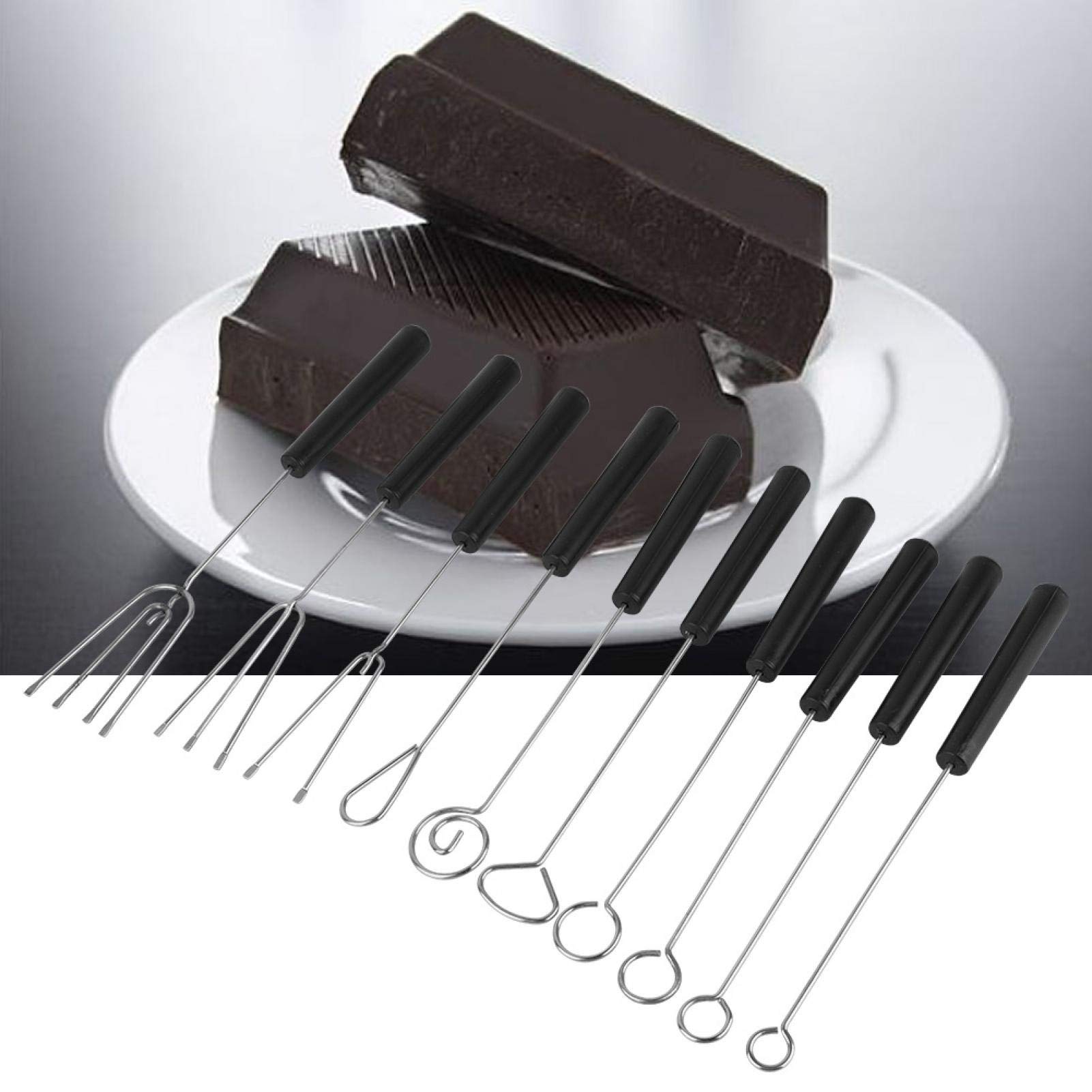 10 Fourchettes à Tremper Chocolat En Inox - Pour Truffes, Pralines Maison, 22 Cm