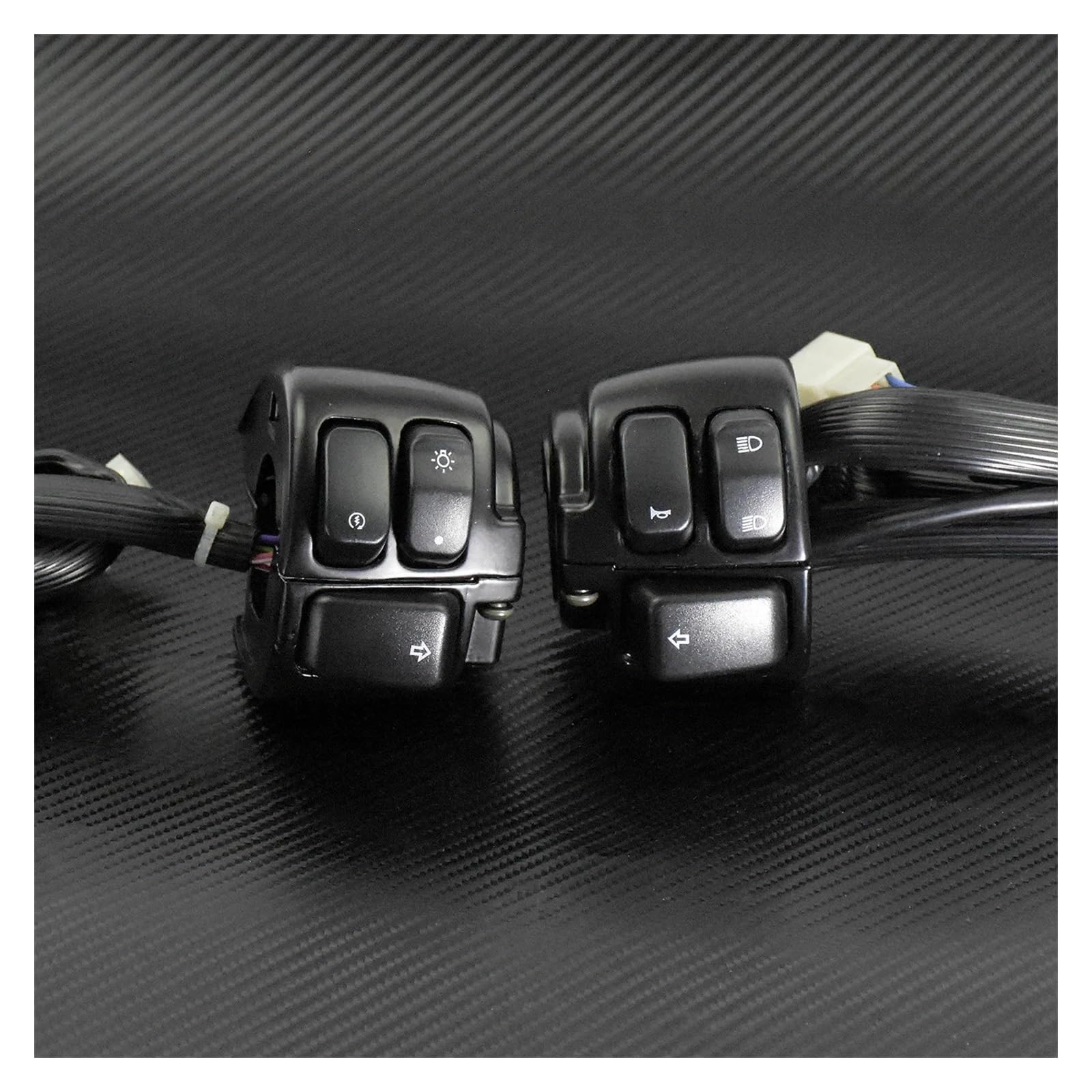 Manopole Manubrio Impugnatura Moto 1 "Manubrio Interruttore di Controllo Custodia Cablaggio + Manopole Per Har&ley Dyna Fat Bob FXDF Touring FLHR Sportster XL
