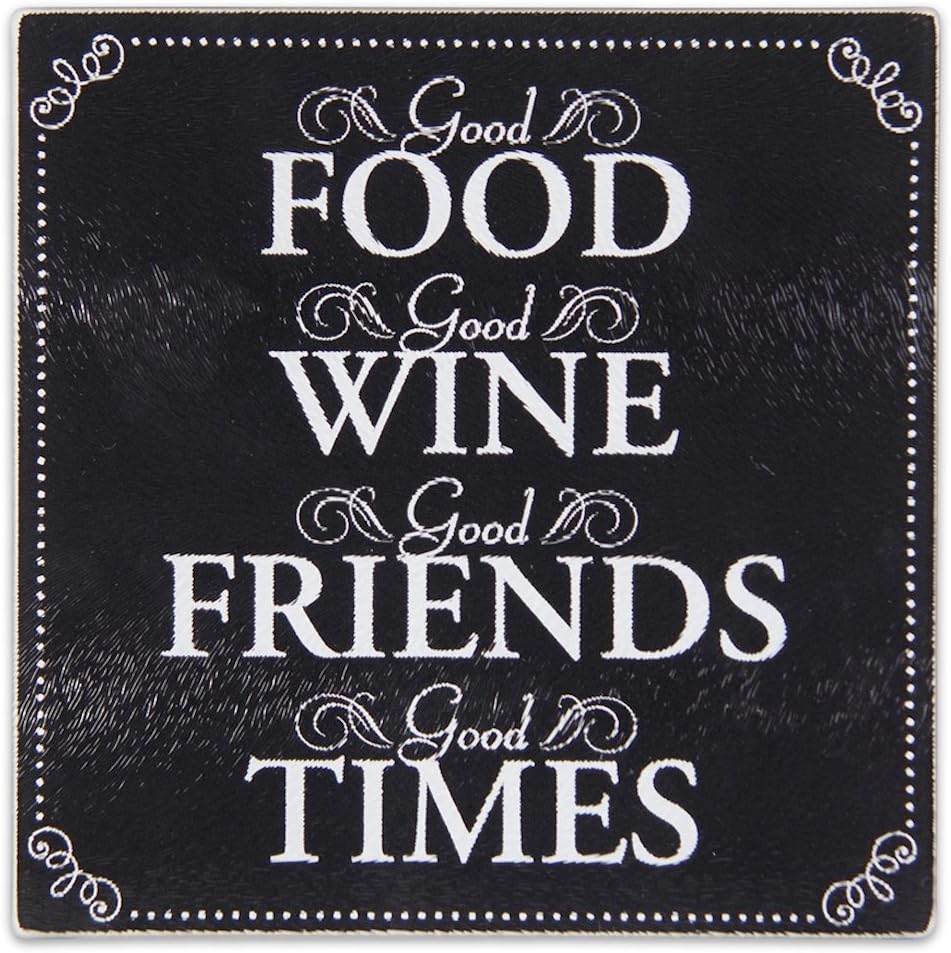 Brownlow Gifts Tempered Glass Cutting Board, Todays Menu