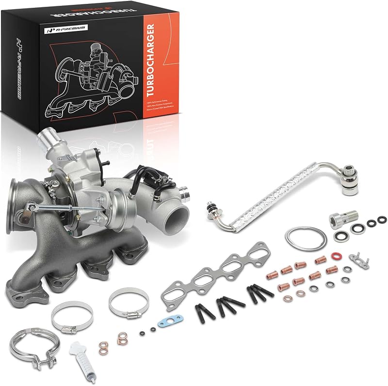 Turbocompressor A-Premium MGT1549SL com atuador, coletor, juntas e linha de óleo para Buick Encore, Chevrolet Cruze, Sonic e Trax – Kit