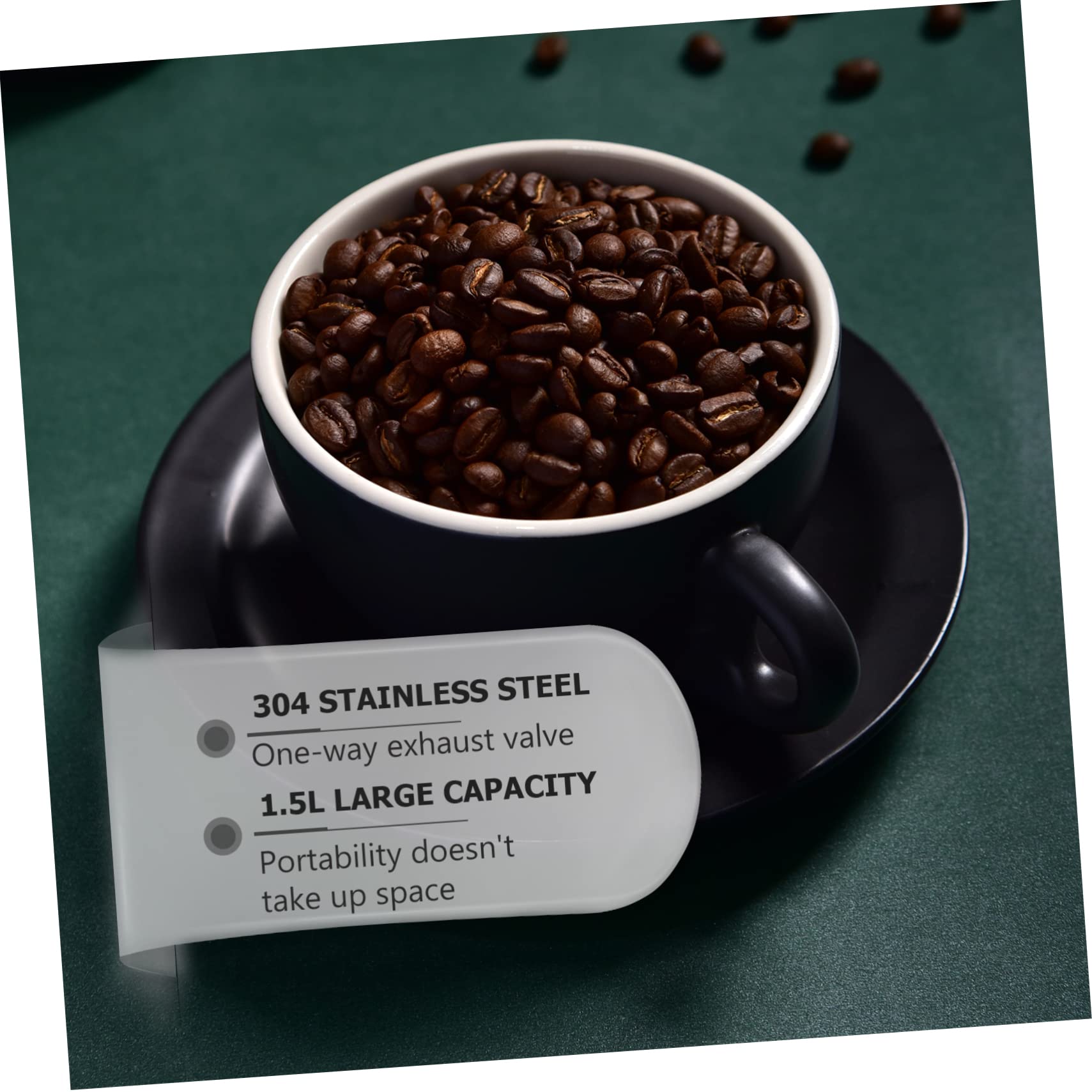 ABOOFAN Versiegelte Kaffeebohnen-aufbewahrungsdose Aus Fassungsvermögen Geeignet Für Vorrats Und Bonbonaufbewahrung Schwarz