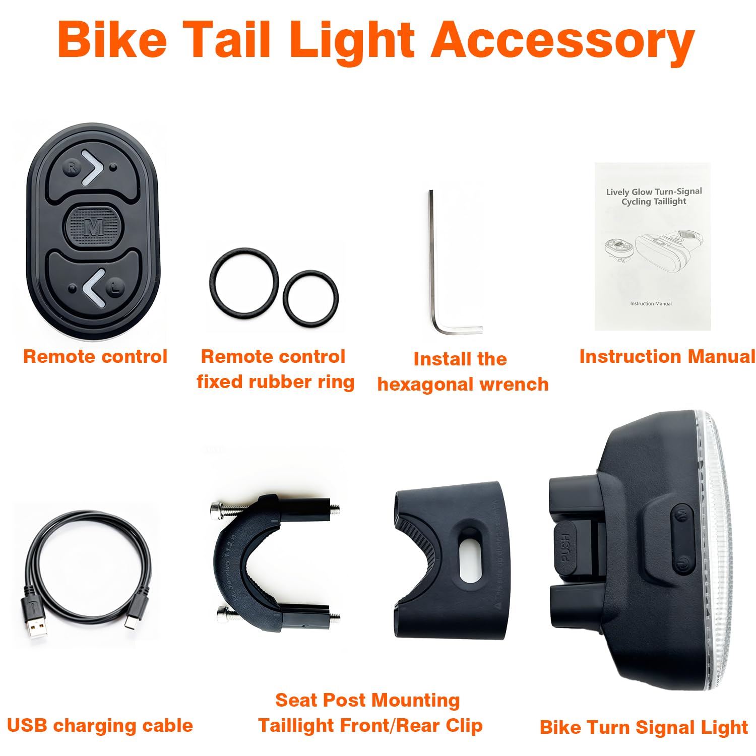 Luci posteriori per bici intelligenti | con luce di direzione impermeabile IP65 | luz para Bicicleta USB ricaricabile ultra luminoso avviso di sicurezza antifurto antifurto fanale posteriore bici