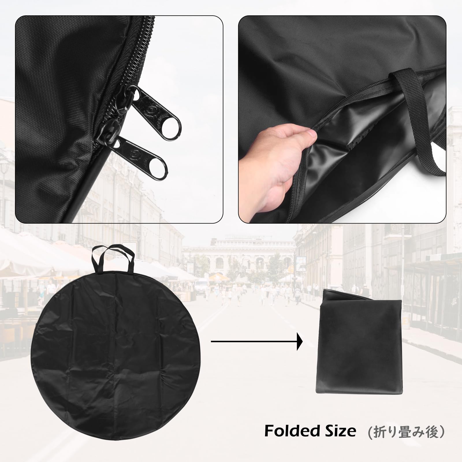 TRIWONDER Sacca Porta Ruote Bici da Corsa e MTB, Custodia Resistente in Oxford 420D, Borsa Porta Bici Compatibile con Ruote Fino a 74 cm