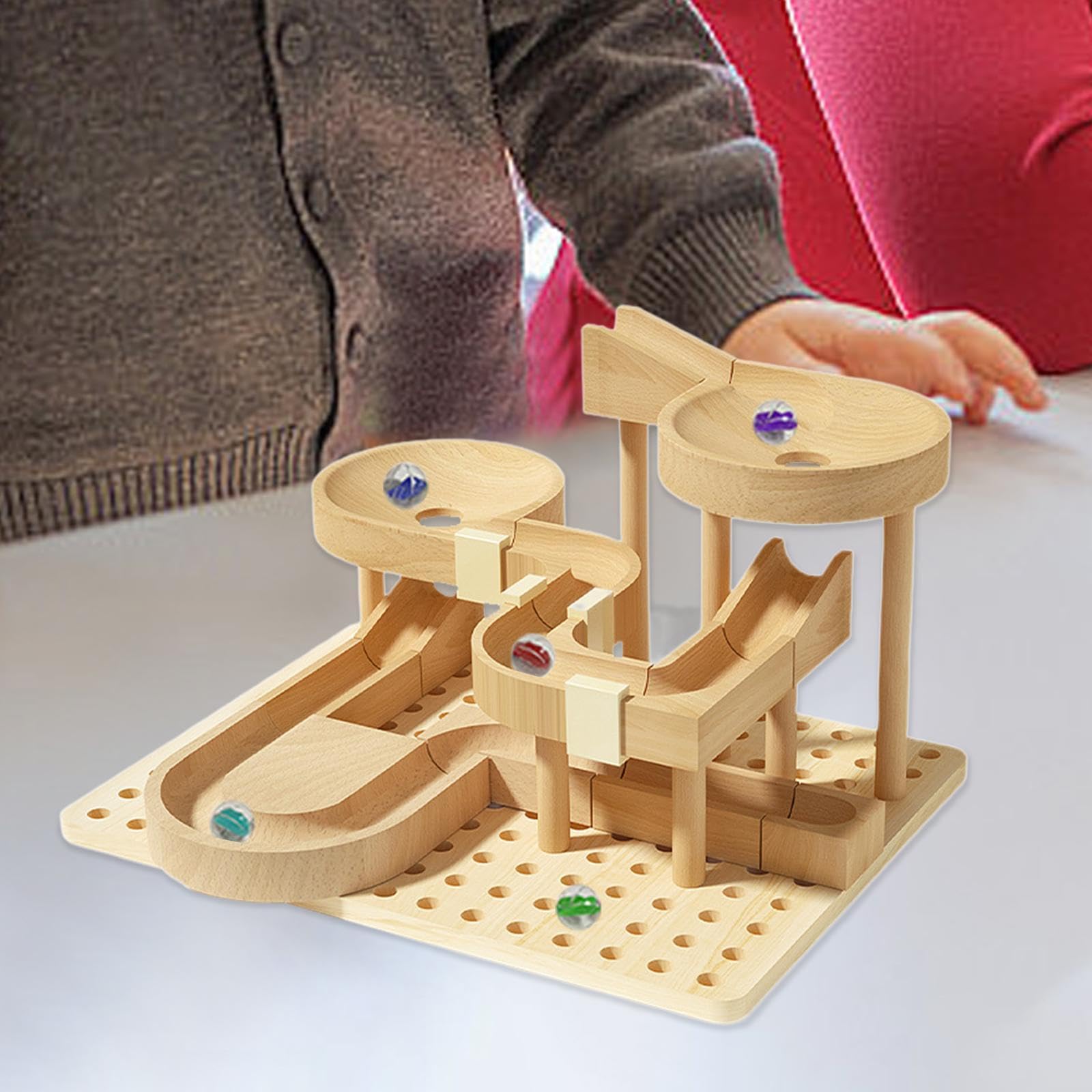 Murmelbahn Aus Holz, Lernspielzeug, Burgbahn für Hobbybastler