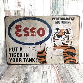 ESSO エッソ　ビンテージ看板 楽天市場】エッソ ESSO エッソタイガー レトロ調 ミニサイズ