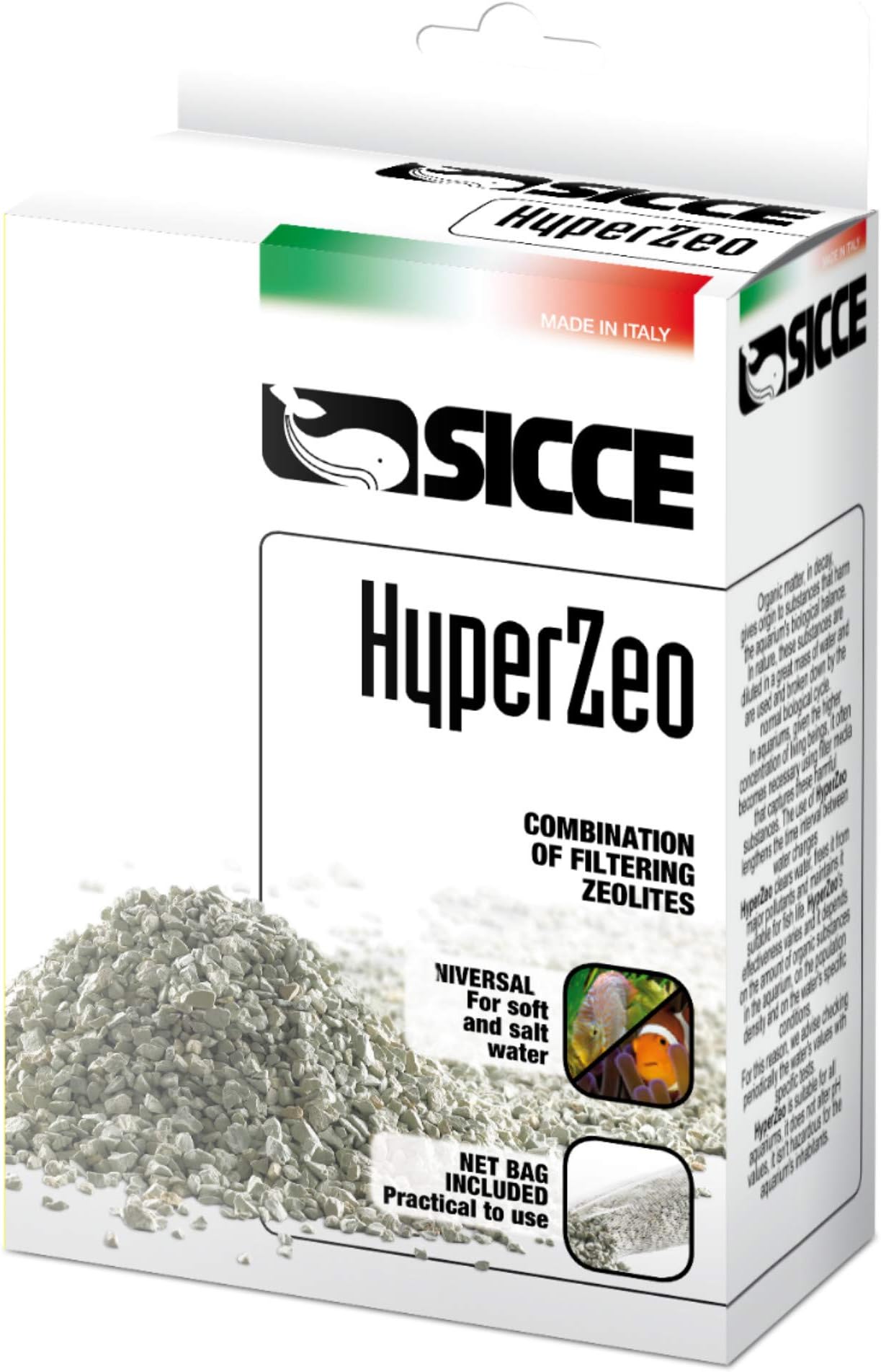 Sicce HyperZeo Zeolite Mixture Replacement Media – Aquarium Filter Media