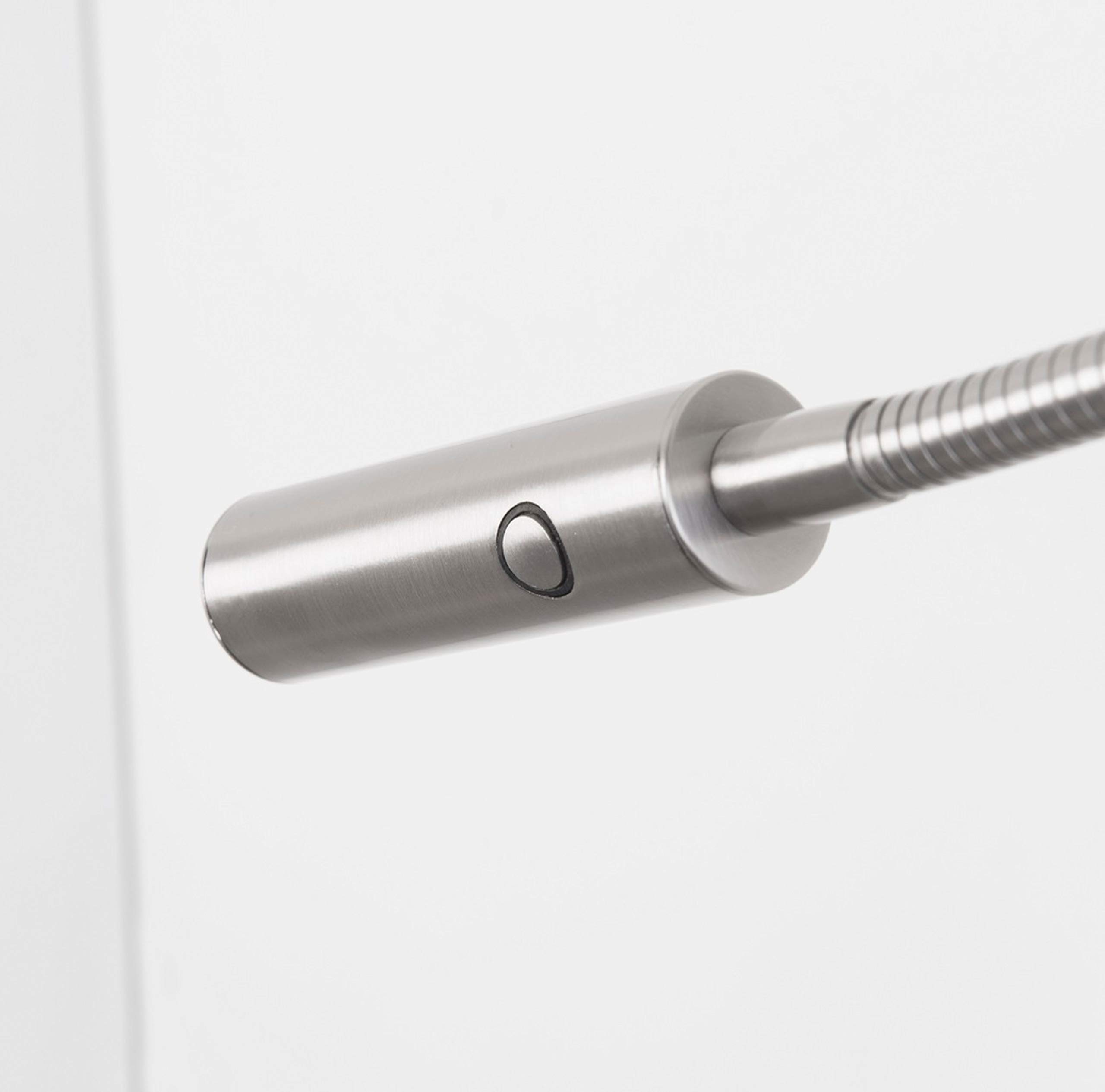 Leds C4 Tip - Lampada da parete a LED orientabile integrata Nichel satinato