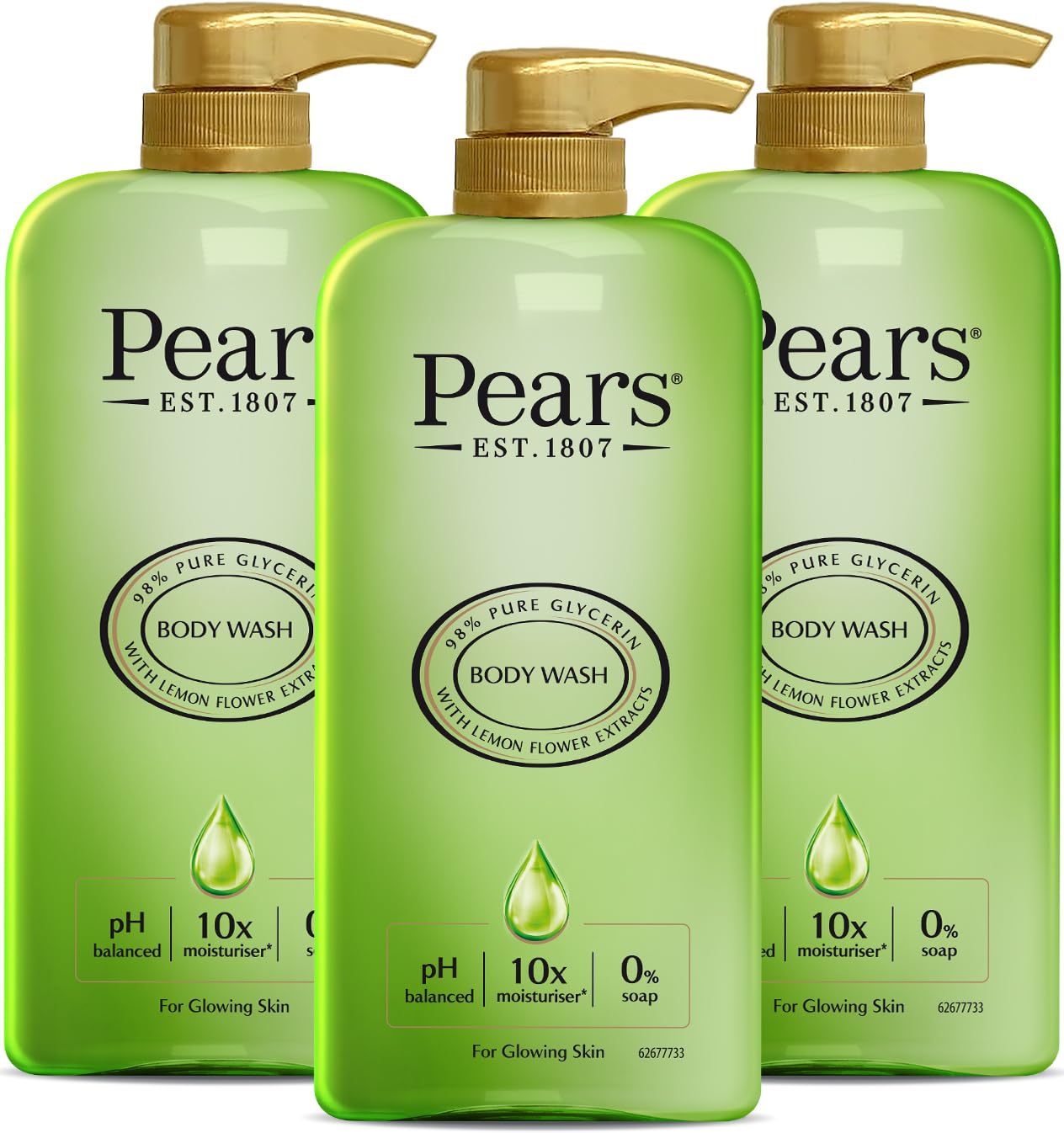 Pears Pure & Gentle Body Wash with Lemon Flower Extract, Nourishing Gel Cleanser -Crafted with Natural Oils