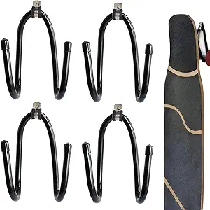 Upgraded Skateboard Wall Mount Skateboard Hanger, Skateboard and Longboard Wall Rack, Skate Board Holders-Lengthen