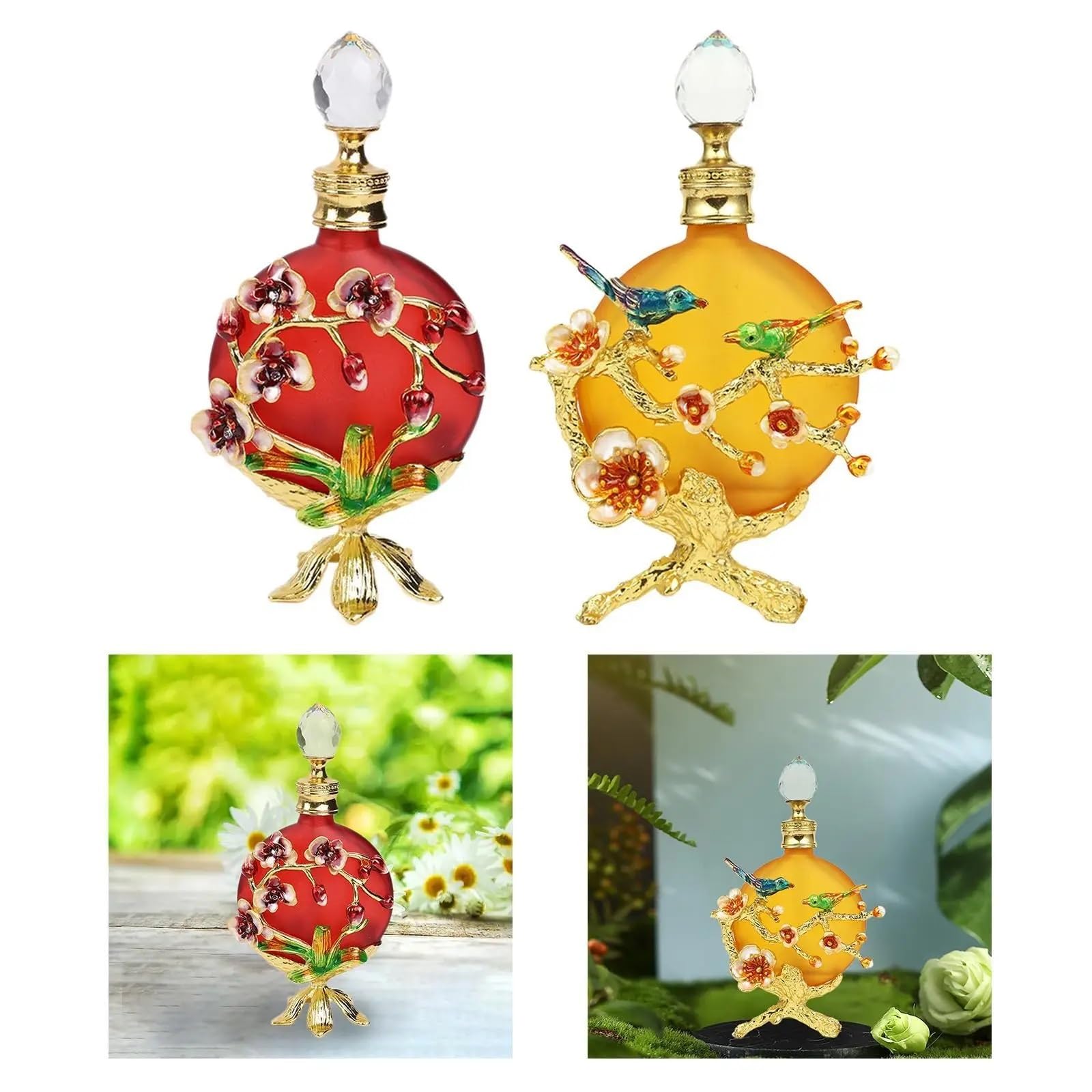 Bottiglia di profumo in vetro 30 ml Fantasia regalo compleanno Artigianato Soggiorno Camera da letto Decorazione riutilizzabile vuota antica Per Feste E Banchetti