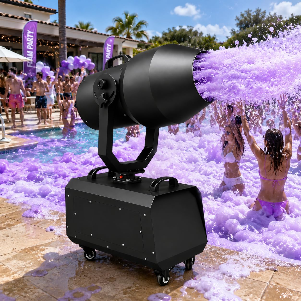 adeproptitysed 2000W Outdoor Party Foam Machine, 80㎡ Foam Cannon
