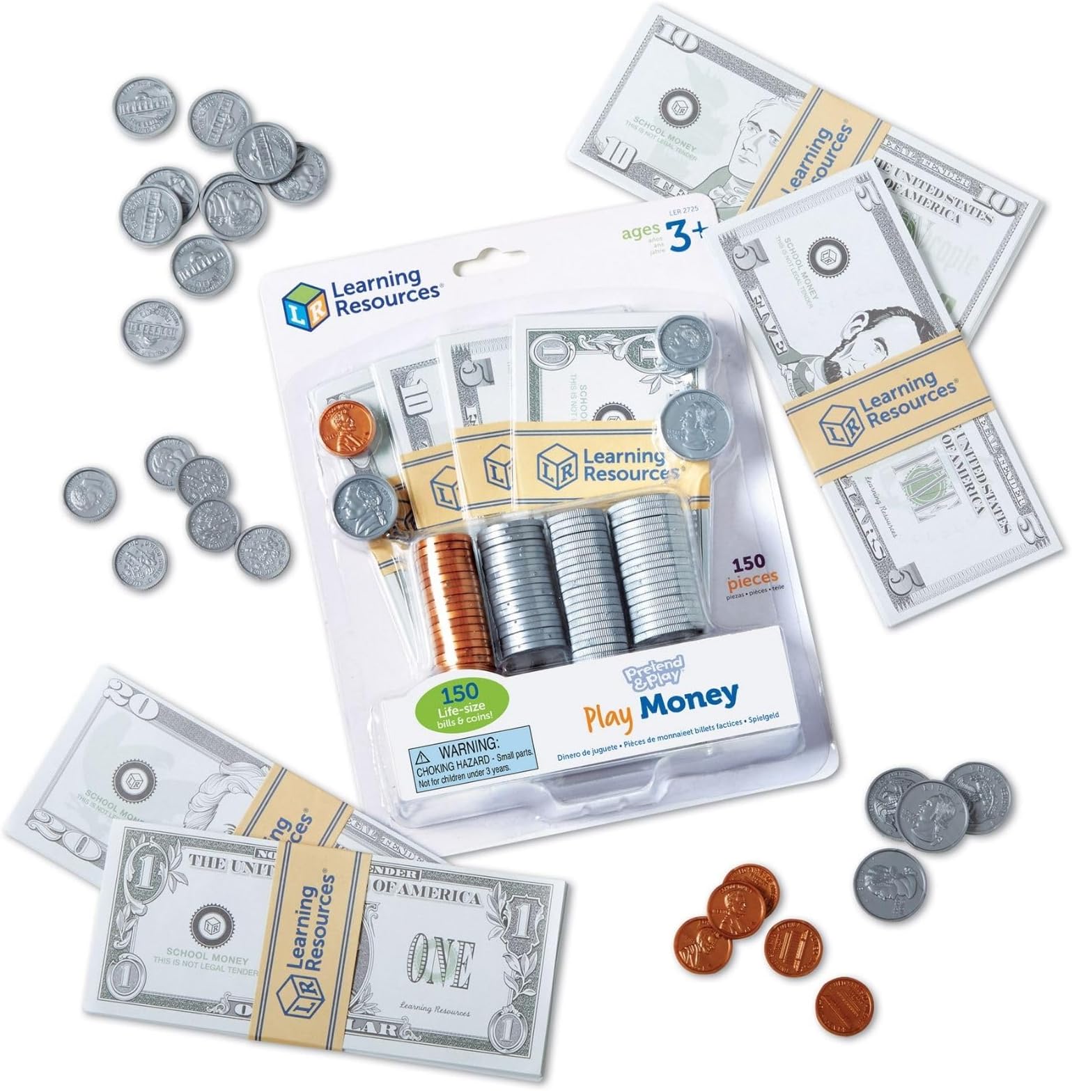 ラーニング リソーシズ(Learning Resources) アメリカ通貨 紙幣とコインセット LER2725 正規品