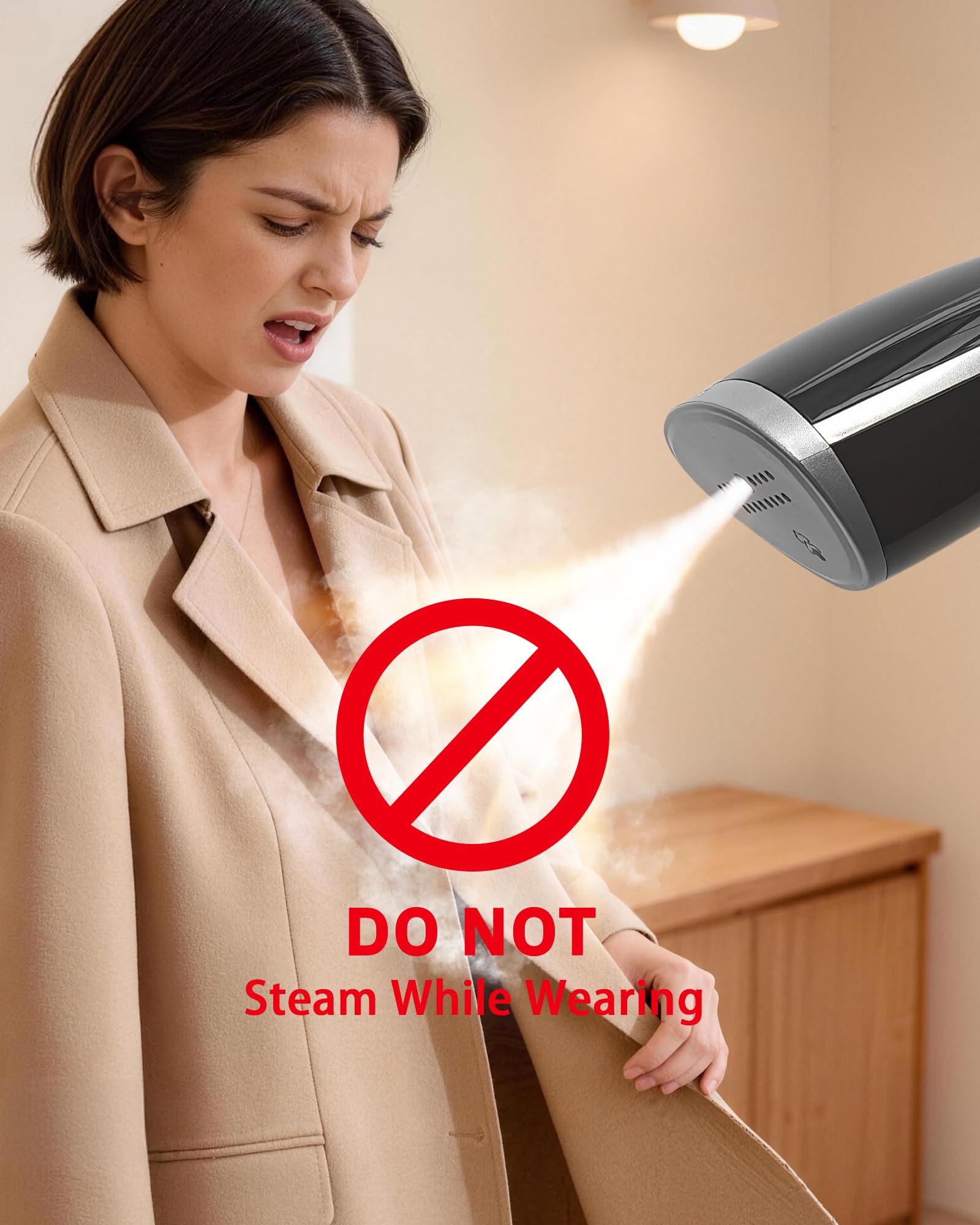 OGHom Portable Travel Handheld Steamer for Clothes, Garment Wrinkle Remover view 8