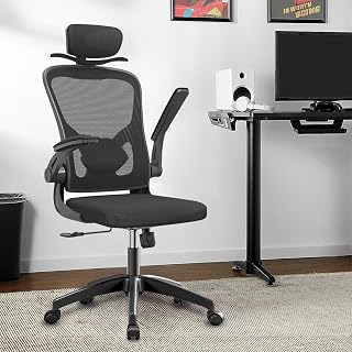 Cadeira de Escritório Ergonômica em Tela Mesh com Cabide