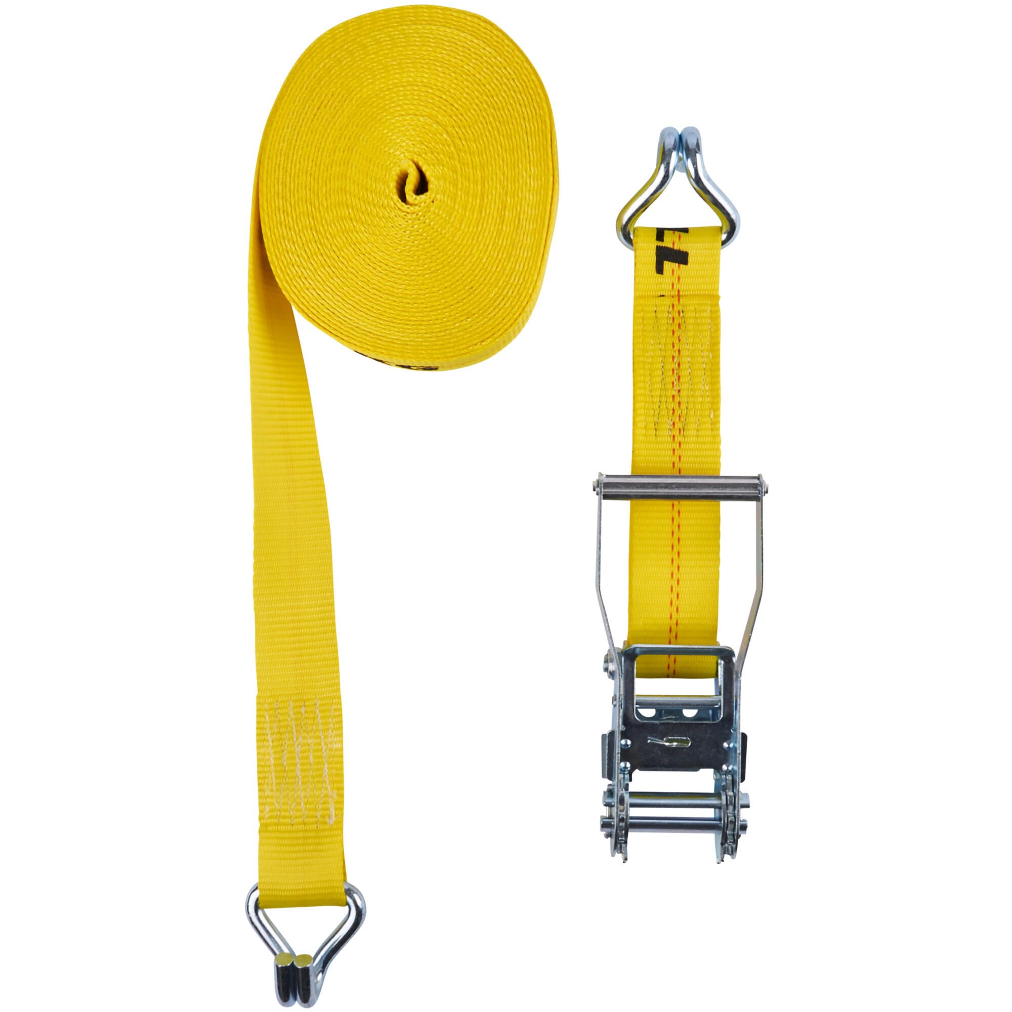 Keeper 04624 Heavy Duty 40' x 5.1 cm zapadkowy Tie Down, pojemność znamionowa 4,5 kg z podwójnymi haczykami J