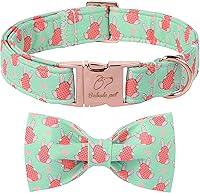Vista 31 de Collares Verdes para Perros Pequeños, Lindo Collar de Pana para Perro con Corbatín, Hebilla de Metal de Seguridad, Collares Ajustables