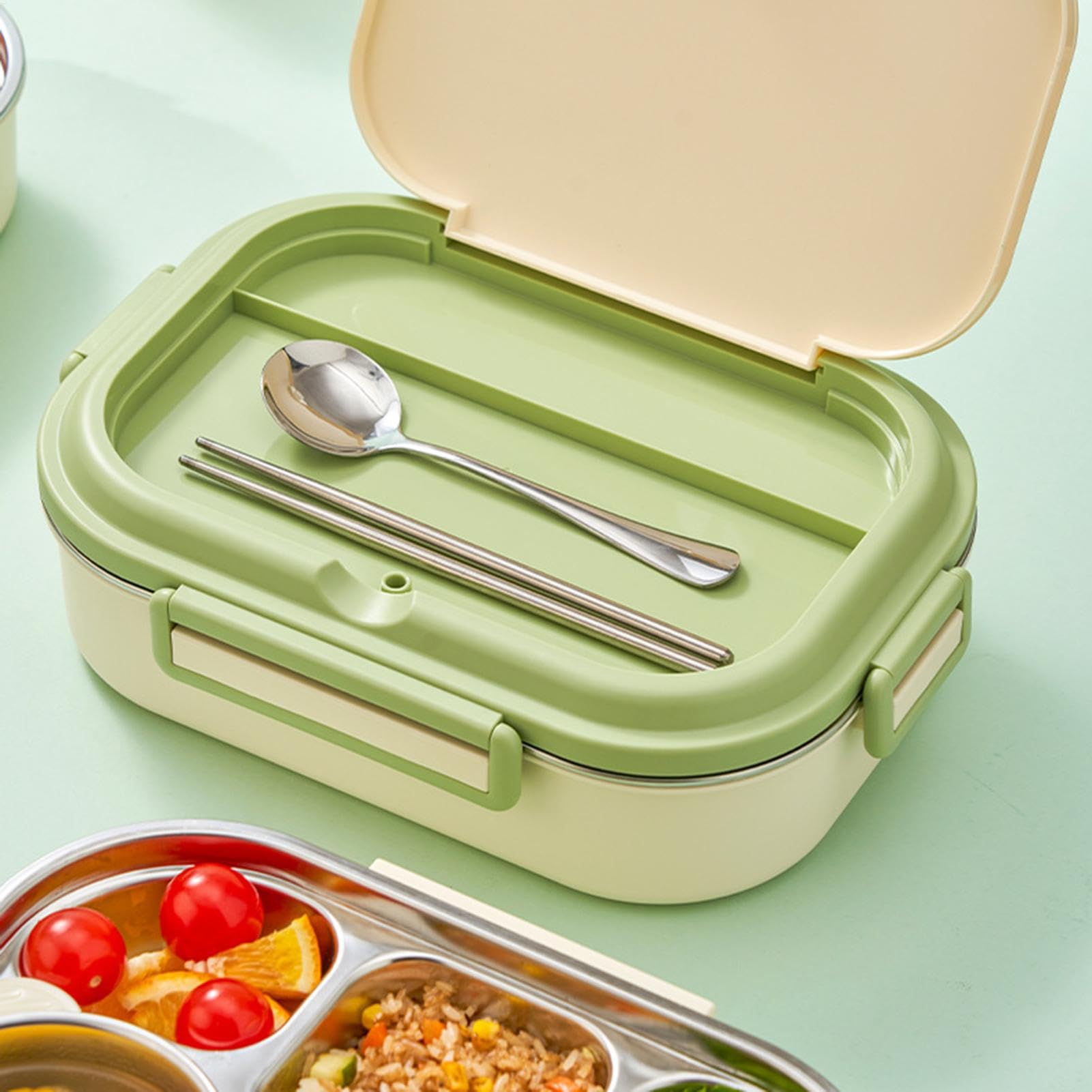 Lunchbox Dziecięcy Ze Stali Nierdzewnej Duża Pojemność Z Przegródkami