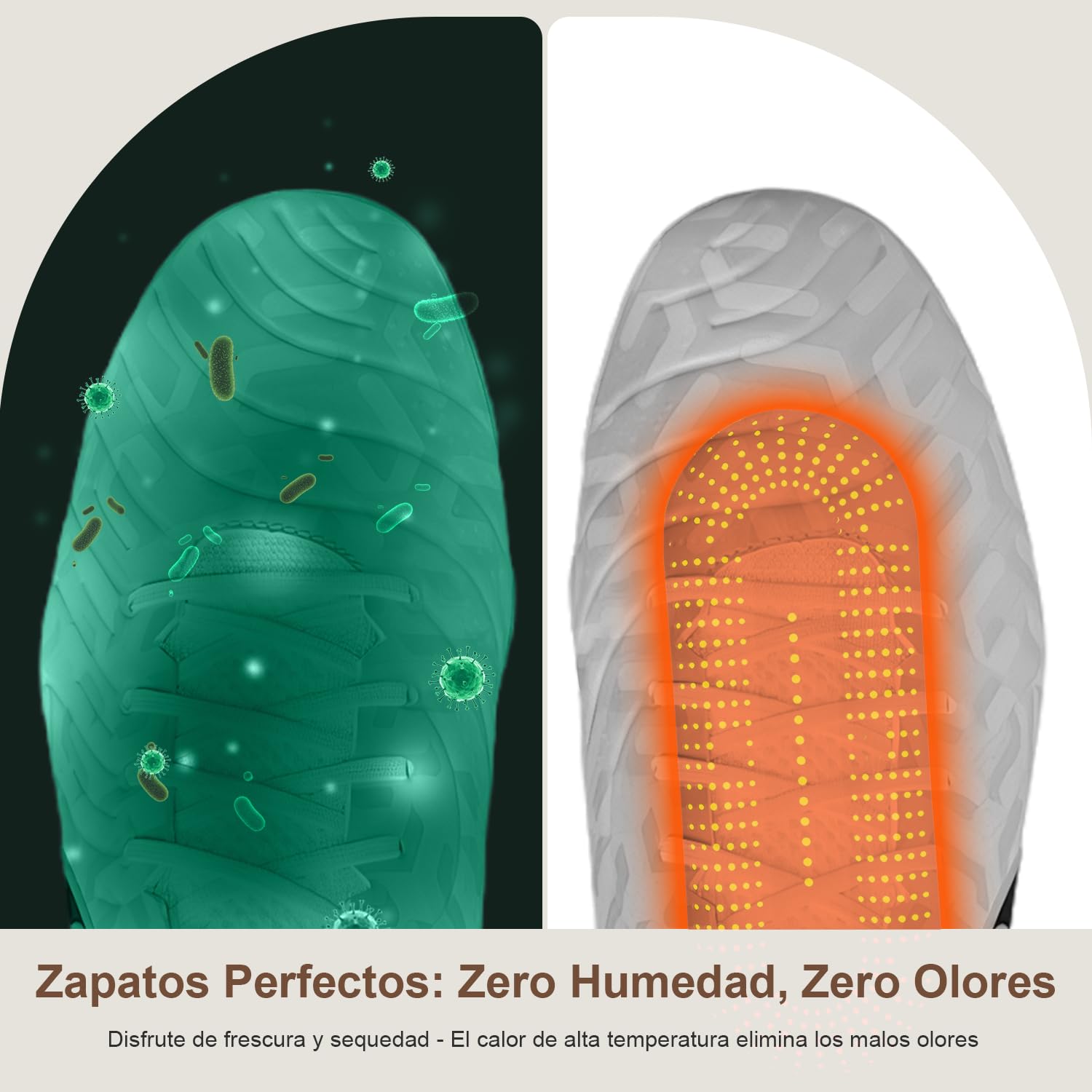 Secador de Zapatos Eléctrico con Temporizador – Elimina Olores Rápidamente, Ideal para Zapatillas Deporte, Botas de Fútbol, Esquí y Calcetines