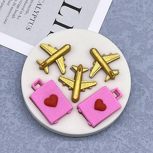 Miniatura 5 de Maleta de avión, molde de silicona para manualidades, herramientas de resina, molde para hornear, herramientas de decoración de pasteles