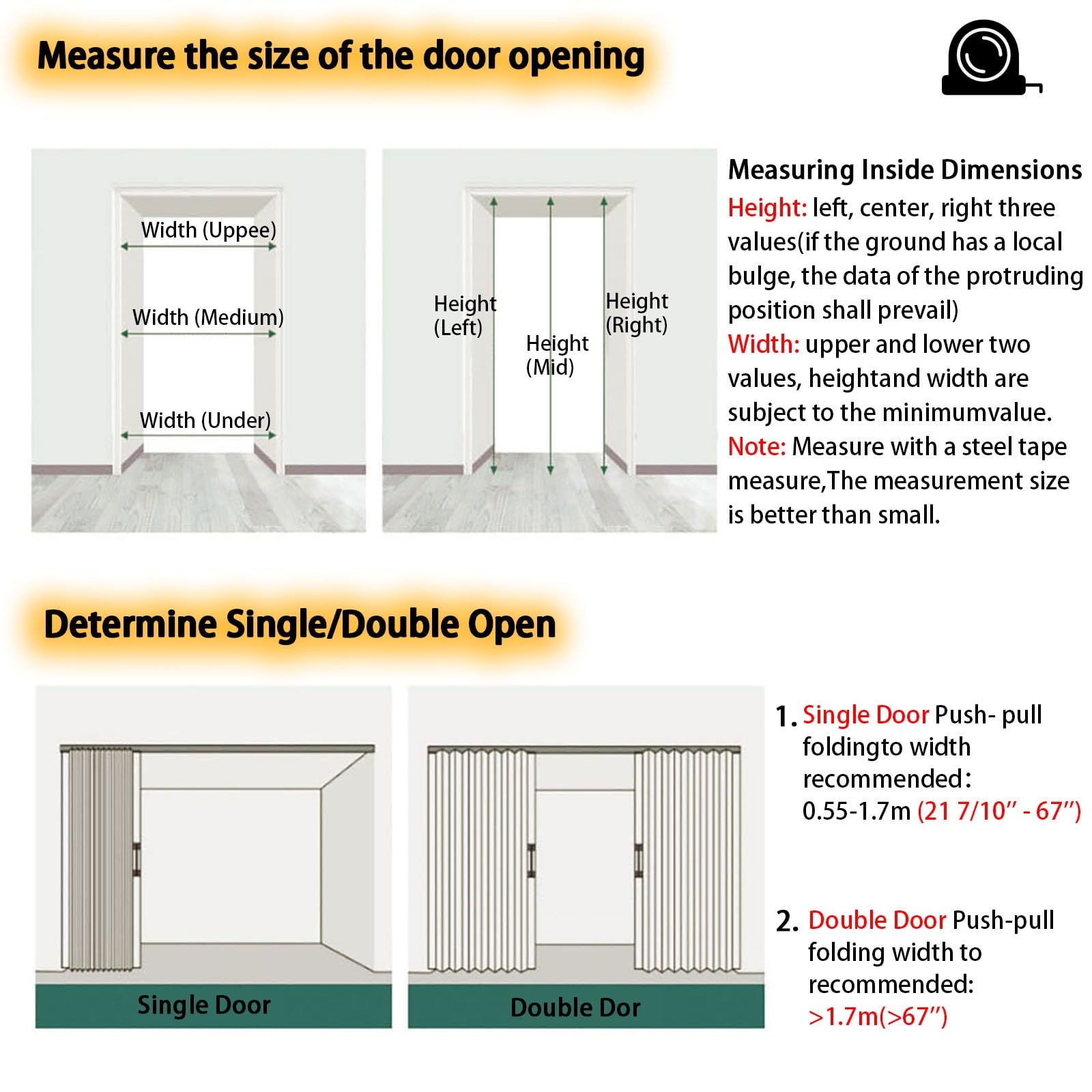 Porte AccordéOn Coulissante Pliante Portes Pliantes Intérieures Pour Petits Espaces, Portes Accordéon Pliantes Invisibles En PVC Pour Chambres À Coucher Et Salles De Bains Avec Poignée Et Rail Supérie