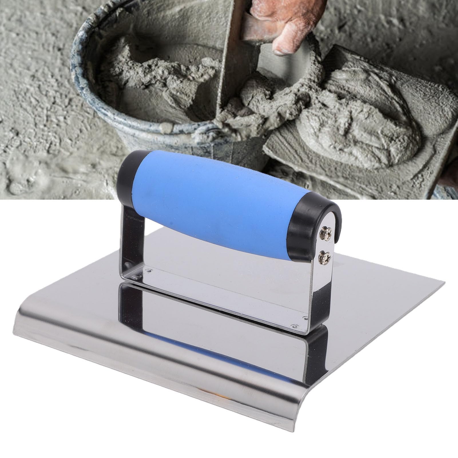 Bordatrice per Cemento, R13.5 150x152mm Utensile per Bordare Cemento in Acciaio Inossidabile con Impugnatura Morbida, per Rifinire Lastre di e Prevenire Crepe