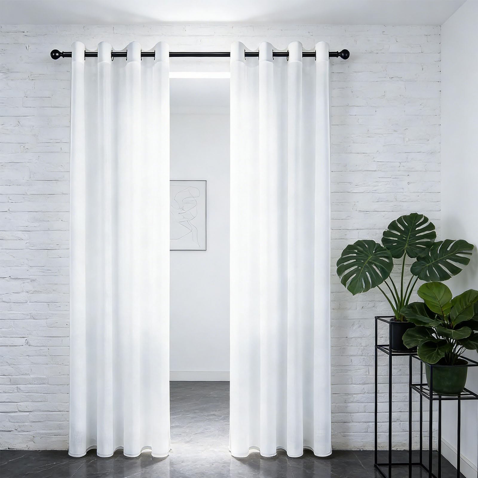 Rideaux voilage GUOJUN doux et moderne filtrant la lumière pour chambre à coucher