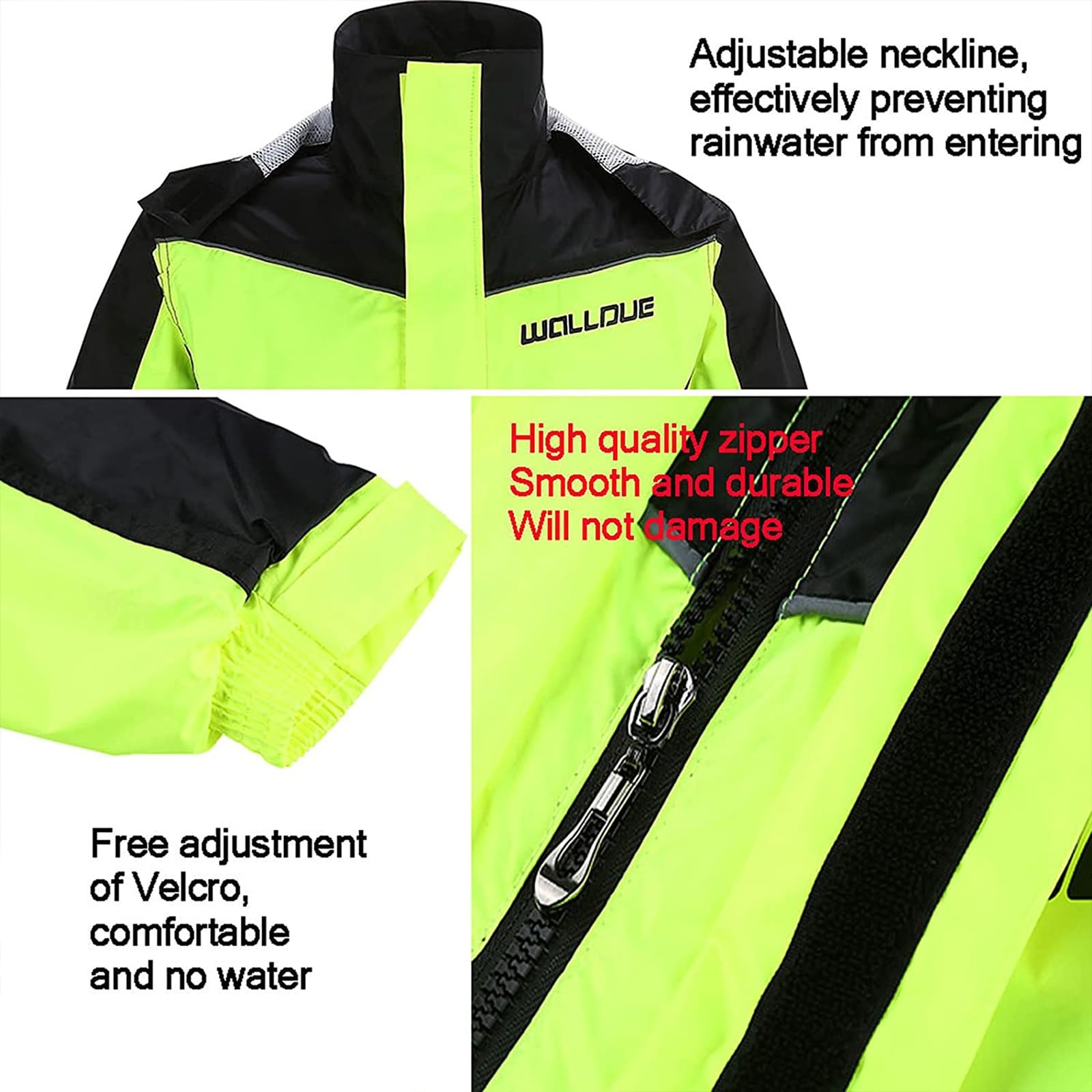 Tuta Antipioggia da Moto Impermeabile Uomo Donna, Abbigliamento da Pioggia, Giacca da Pioggia E Pantaloni da Ciclismo Antipioggia Antivento Traspirante, Moto(White,S)