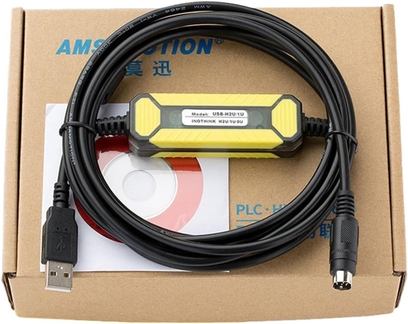 Suitable for Huichuan PLC Programming Cable H0U/H1U/H2U Series Data Download Cable USB-H2U Hechuan Universal(Economical Upgrade)