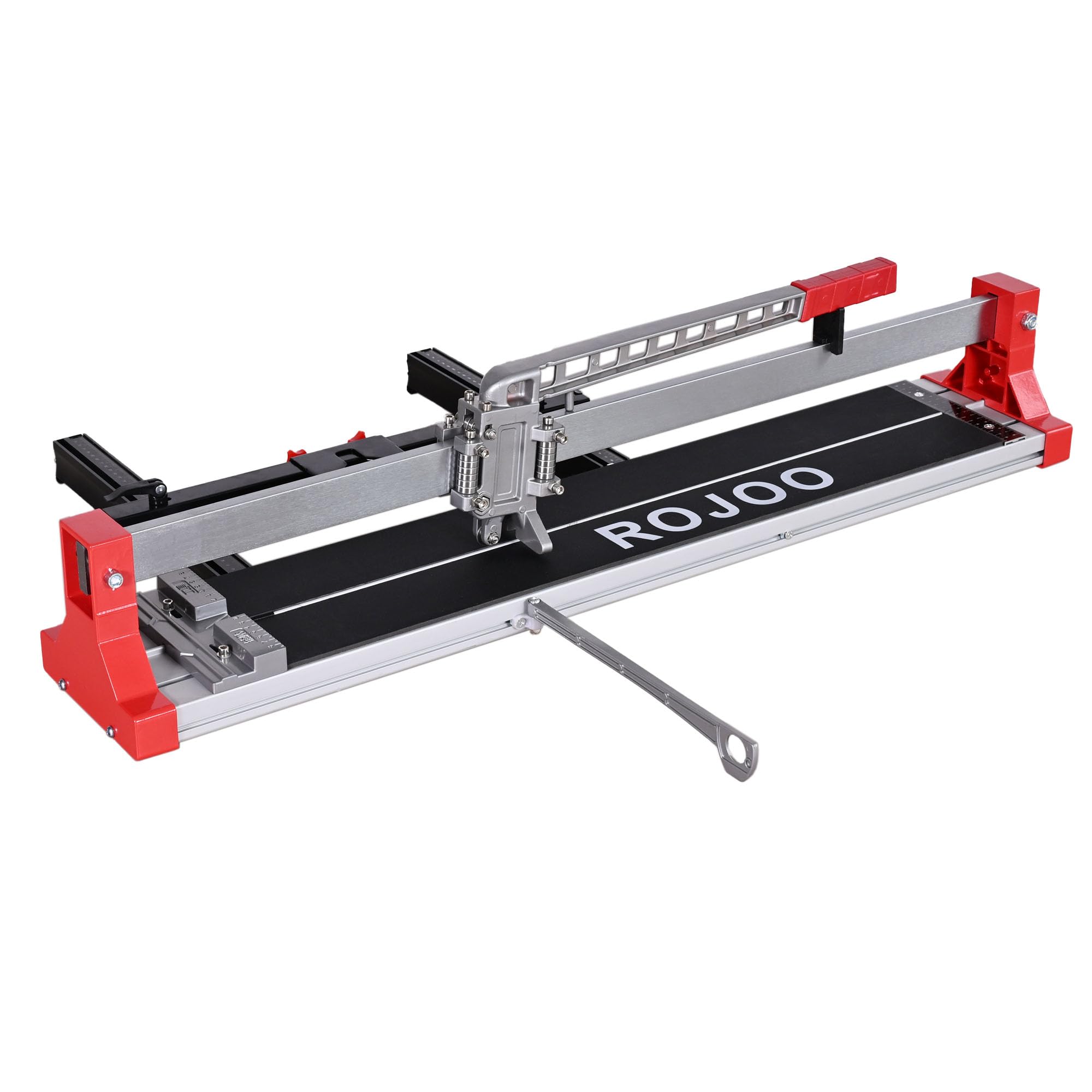ROJOO 32/48 inch Manual Tile Cutting Machine Wide Aluminum Bottom Plate Single Slide Rail Adjustable Ceramic Porcelain Tile Cutter Heavy Duty (32 inch)