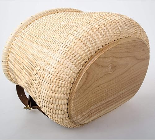 Miniatura 6 de Teng Tian Cestas de bicicleta de caña de cuero de cobre tejidas correas y hebilla con cesta Cestas de ratán para pared cestas de ratán para organizar