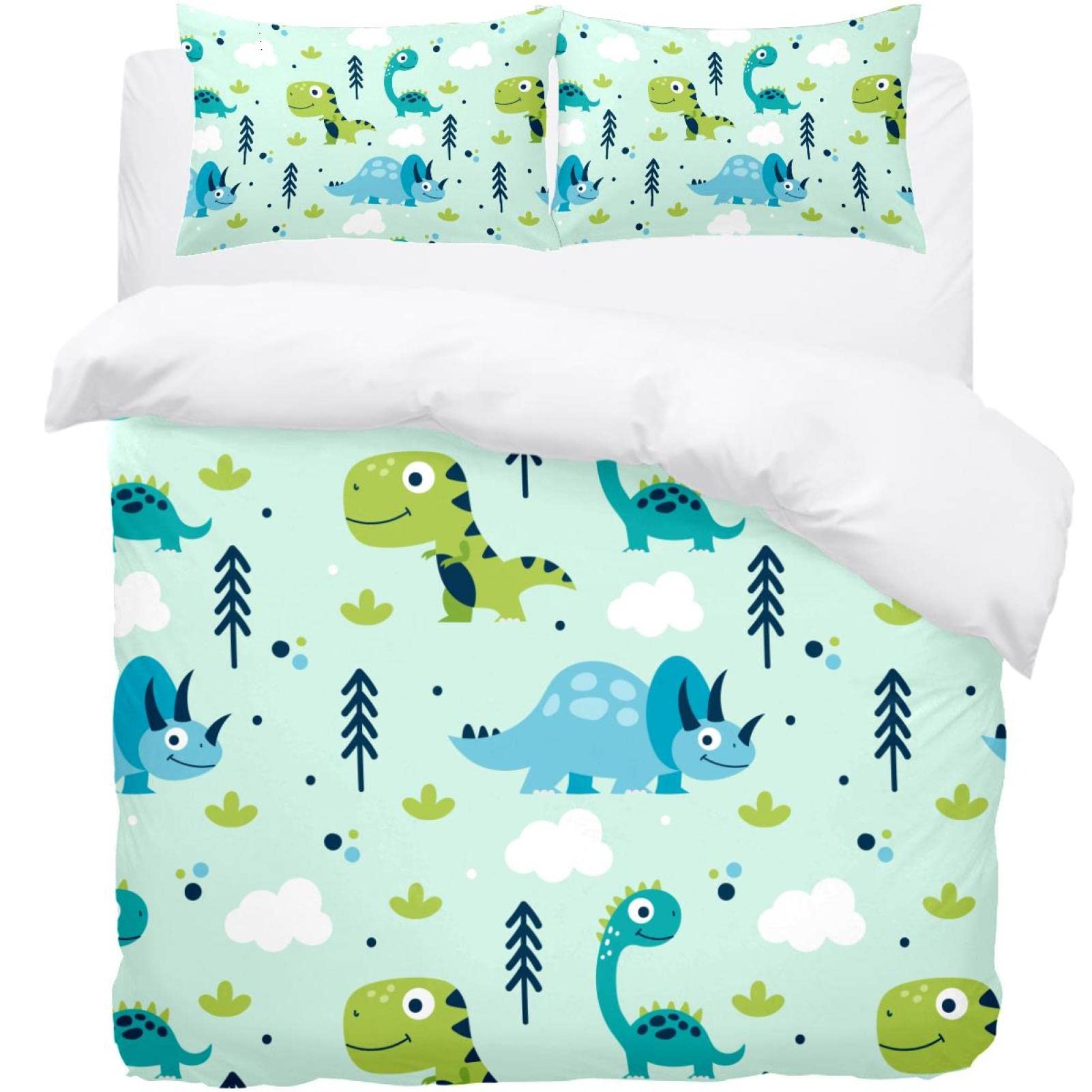 Parure de lit dinosaures lit double king size pour créer un cocon d'aventure dans la chambre