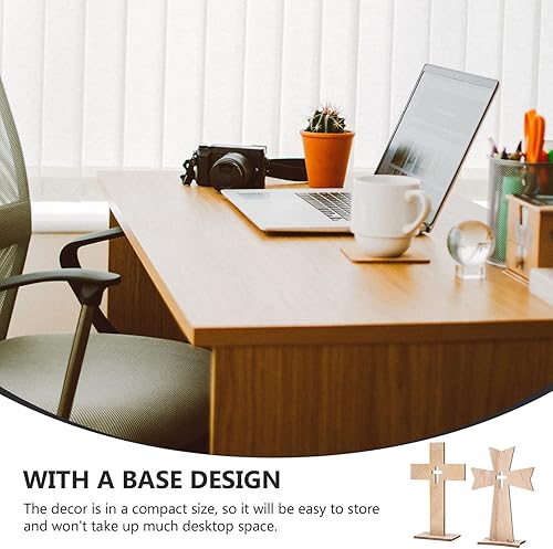 Miniatura 8 de Decoración de cruz de madera para manualidades, adornos en forma de cruz, decoración de mesa, 20 piezas, letrero de arte cruzado para regalar en el