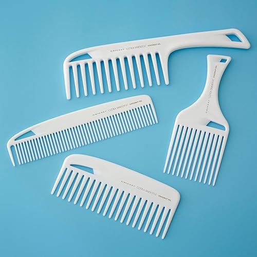 Miniatura 5 de Cricket Peine acondicionador de coco ultra suave, desenredante antiencrespamiento para cabello de longitud media, grueso y texturizado con plástico