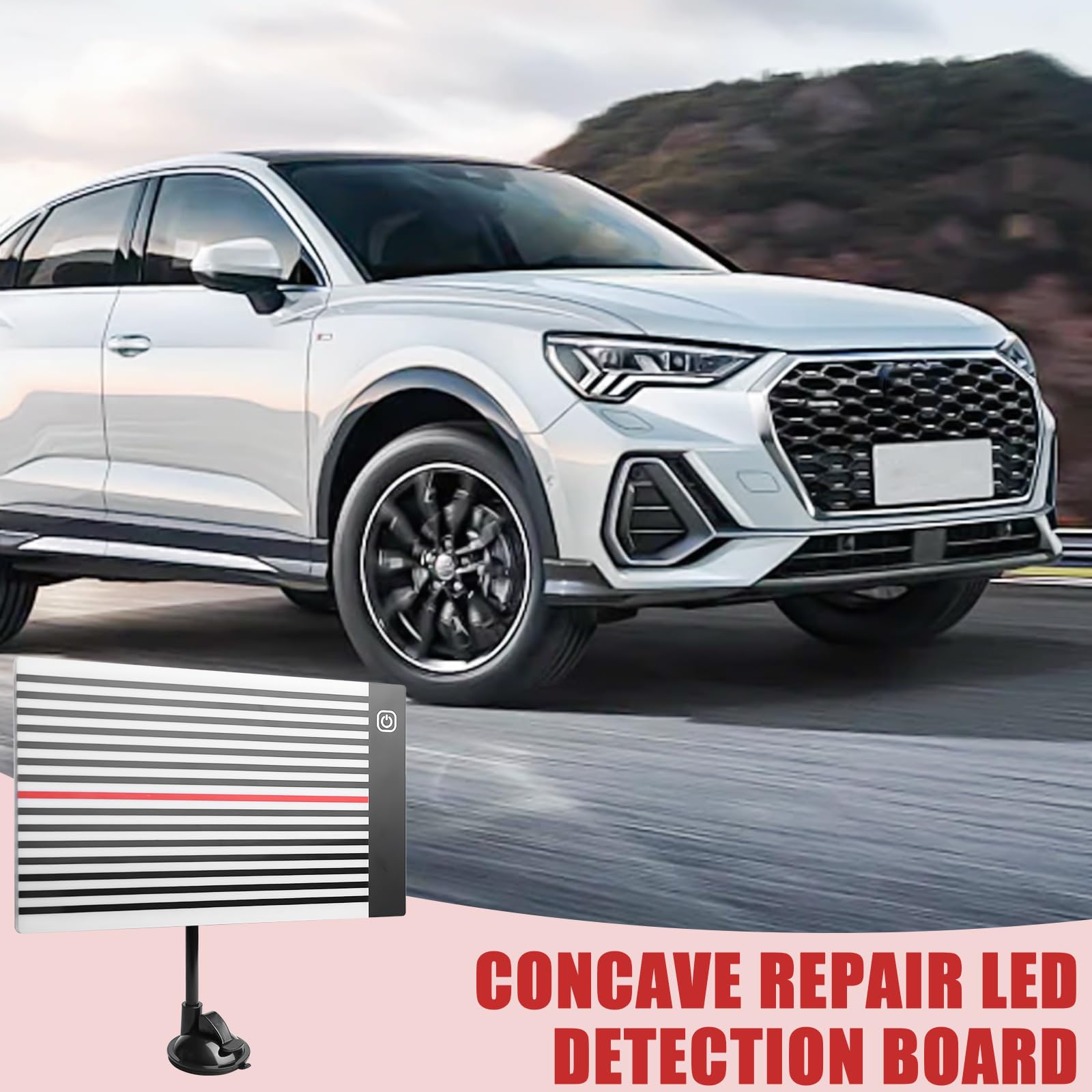 GOMETY Luce per riparazione delle ammaccature senza vernice, pannello luminoso LED con supporto regolabile, lampada di prova USB per carrozzeria e pannello riflettente LED, kit di riparazione