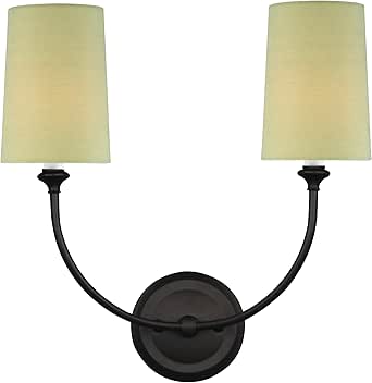 Crystorama Libby Langdon Sylvan 2 Light Dark Bronze Sconce
