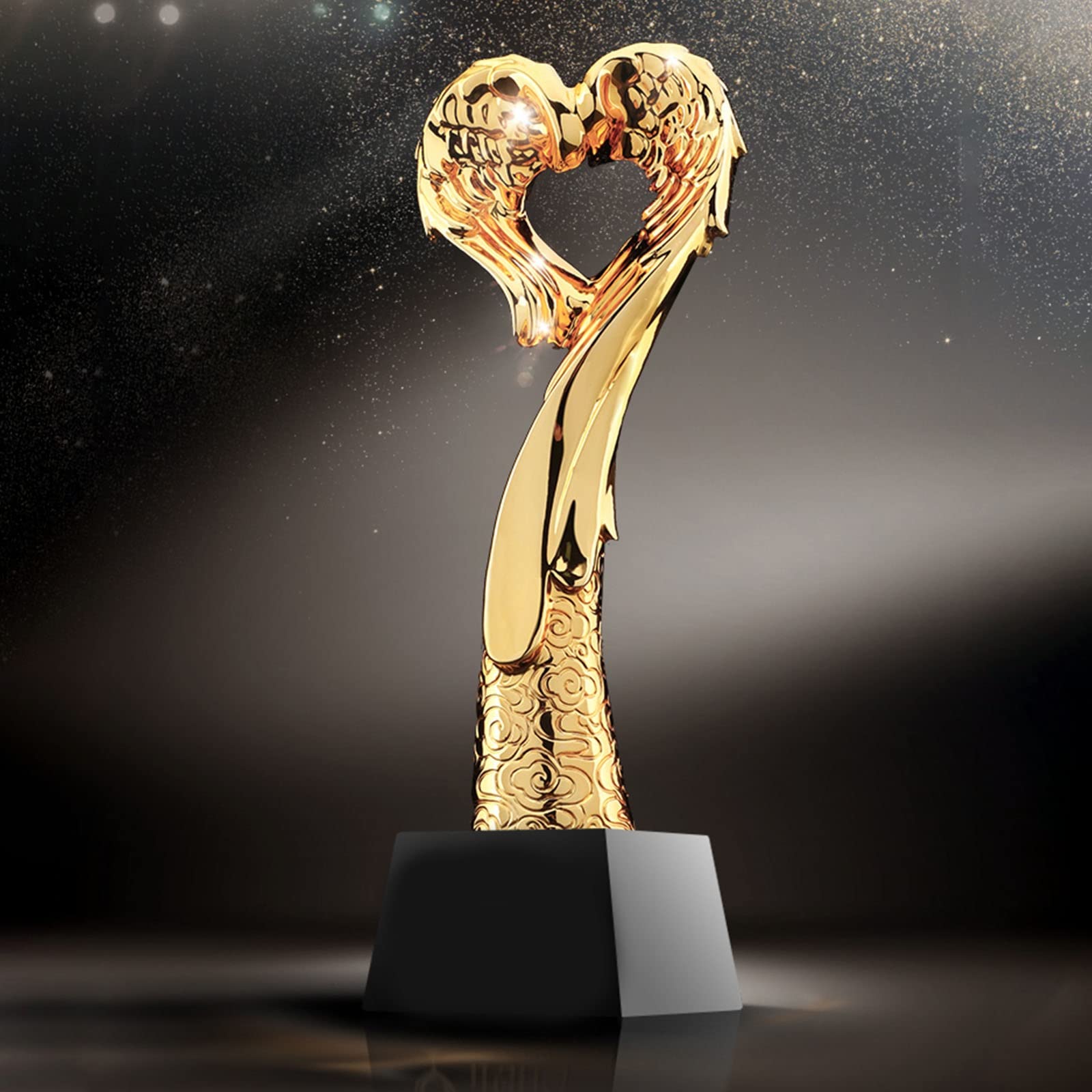 Trophée Ailes d'amour Trophée De Fête De Charité Trophée De Réunion Annuelle Trophée D'excellent Personnel Emballage en Boîte Cadeau Peut Être Gravé